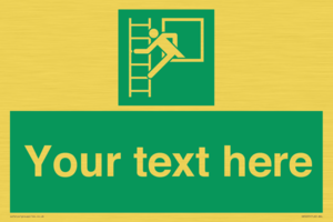 Custom Emergency Escape Ladder Sign